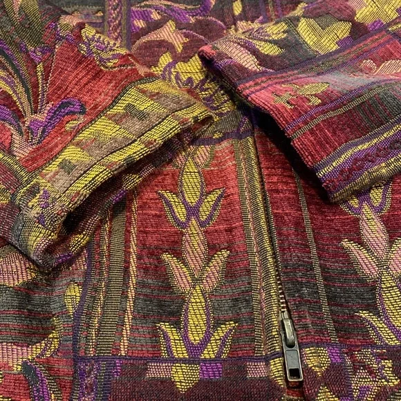 Coldwater Creek Blazer Jacket XL Zip Up Floral - Picture 4 of 13